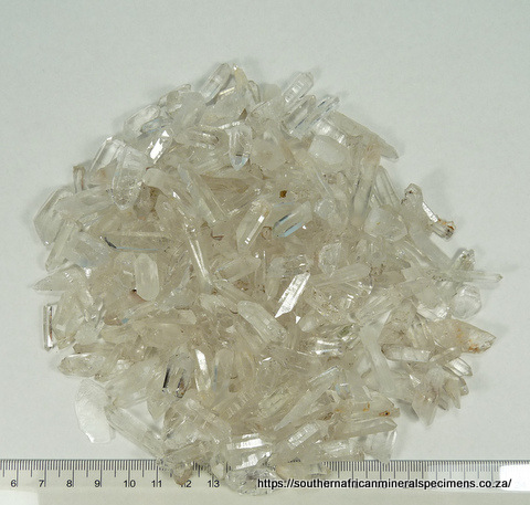 40 medium to high quality clear quartz crystals