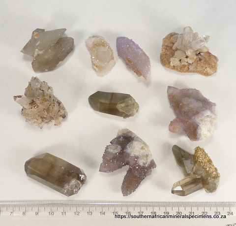 Mixed lot quartz specimens x 10
