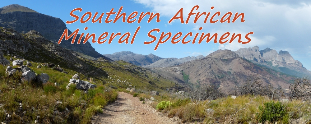 Mineral specimens and crystals, especially from Namibia and South Africa