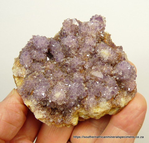 Amethyst quartz crystals on quartz matrix
