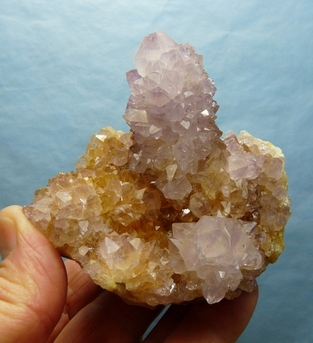 Cactus quartz crystal group on matrix