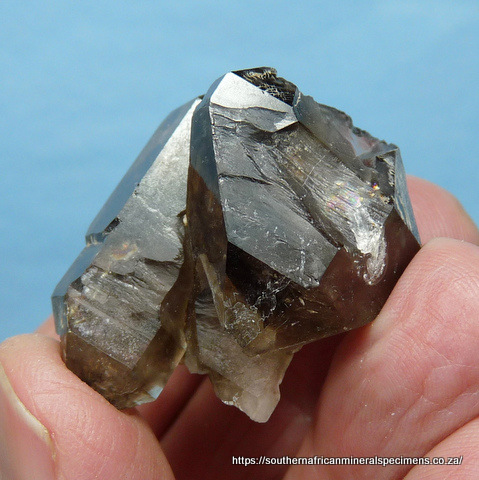 Smoky quartz crystal group