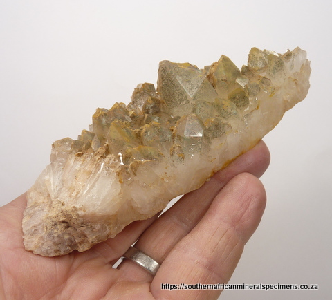 Quartz crystal plate with beautiful chlorite inclusions