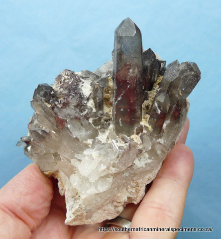 Light smoky phantom quartz crystals