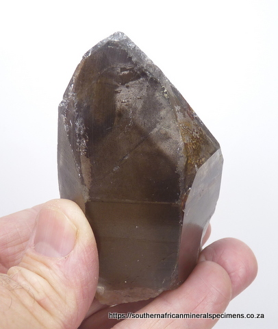 Phantom smoky quartz crystal