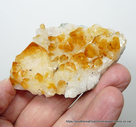 'Citrine' quartz crystals on matrix