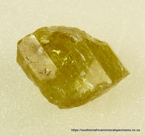 Golden-green apatite crystal