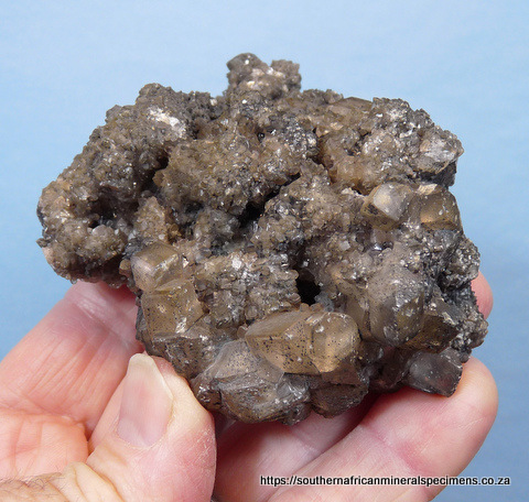 Smithsonite crystal cluster with chalcocite