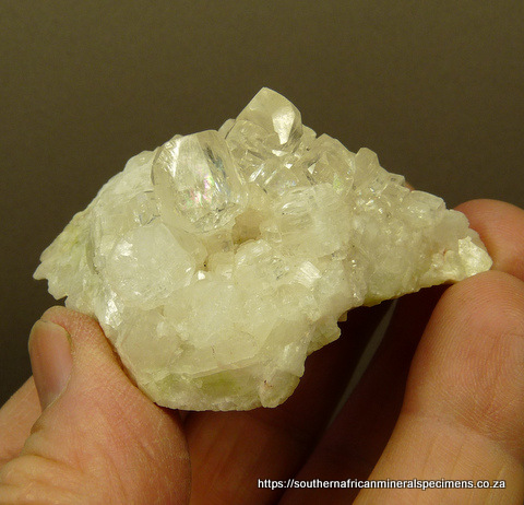 Calcite crystals on calcite matrix