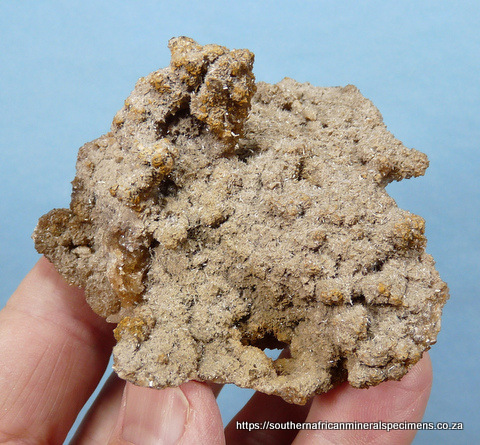 Calcite and mimetite crystals on conglomorate matrix