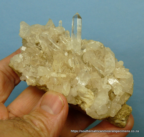 Quartz crystals on matrix, display specimen