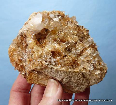 Quartz crystals on a sandstone matrix