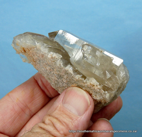 Light smoky quartz crystal group