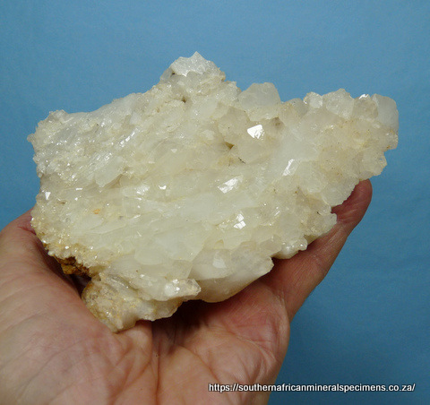 Plate of quartz crystals with lovely faces