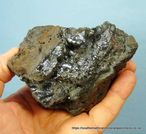 Shiny layer of hematite on iron ore